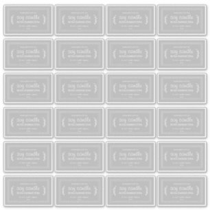 Bougie de soja maison rustique Étiquette 24x gris