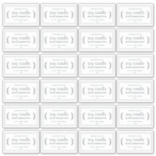 Bougie de soja maison rustique Étiquettes 24x noir