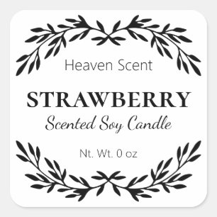 Bougie de soja parfumée Vintage Étiquettes