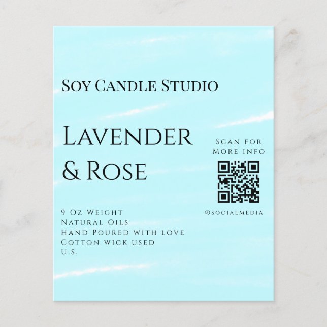 Bougie de soja rose Lavender entreprise ajouter q  (Devant)