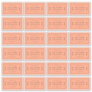 Bougie de soja Rustique maison Étiquette 24x Orang