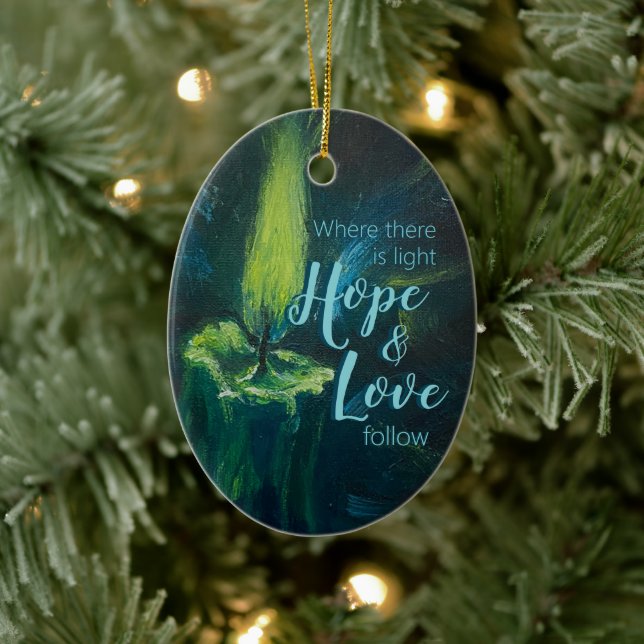 "Bougie d'encouragement" Ornement céramique (Arbre)