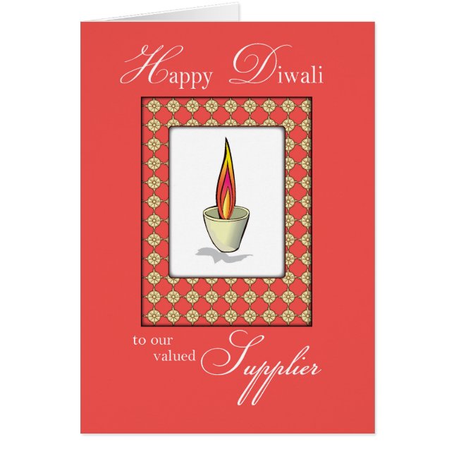 Bougie du fournisseur Diwali en rouge (Devant)