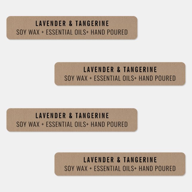 Bougie en papier Kraft Étiquettes de phoque étanch (Groupe)