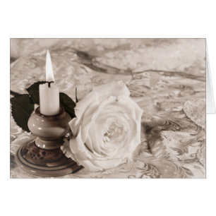 Bougie et rose