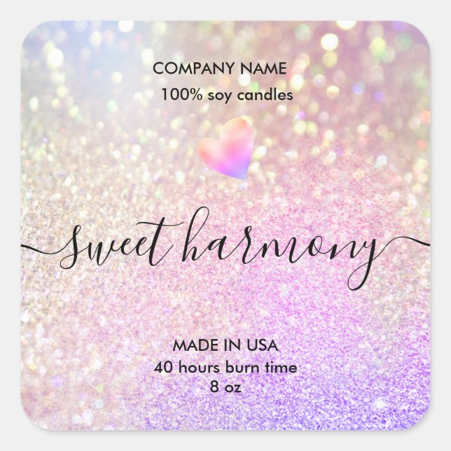 Bougie étiquette produit étiquette chandelle chand (Devant)