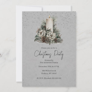 Bougie festive de Noël Invitation d'hiver