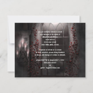 Bougie Lumière Rose Goth Faire-part de mariage