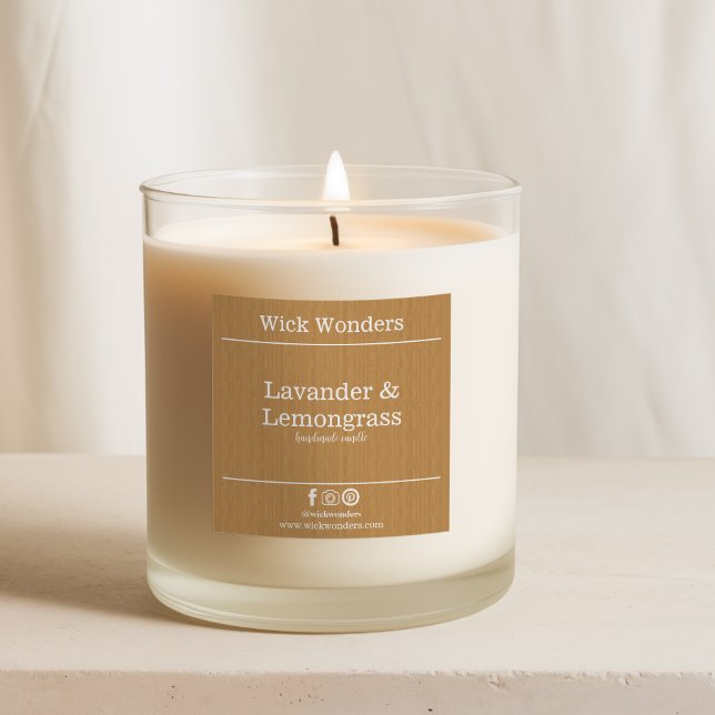 Bougie minimaliste Gold Boho faisant Étiquette (Créateur téléchargé)