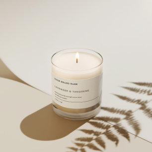 Bougie parfumée minimaliste Soy Étiquette noir bla