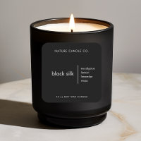 Bougie Personnalisée Étiquette Noir Et Blanc