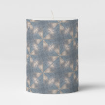 Bougie Pilon Motif Diamant Bleu
