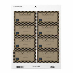 Bougie Primitive Rustique Étiquette Country à Carr