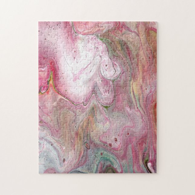 Bougie rose douce Puzzle Abstrait (Vertical)