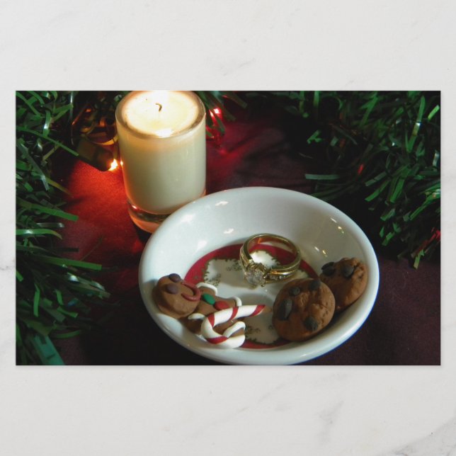 Bougie V de biscuit de Noël (Devant)