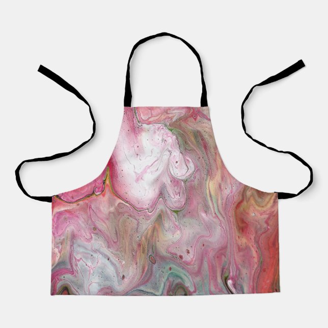 Bougie Vert rose doux tablier Abstrait (Recto)