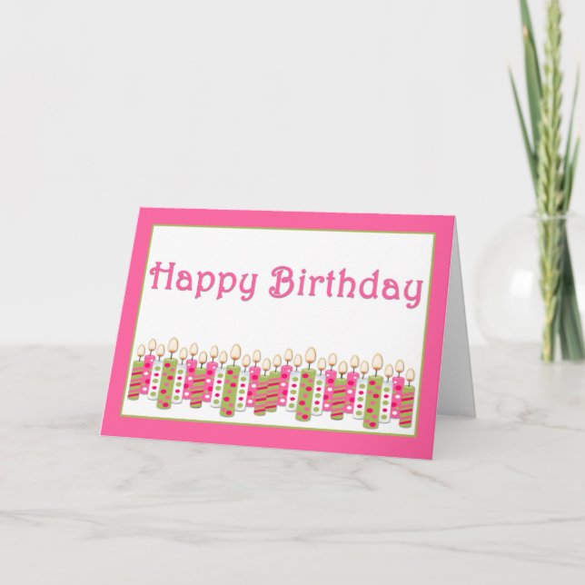 Bougies d'anniversaire Carte d'anniversaire (Devant)