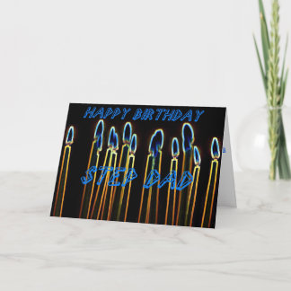 Bougies de joyeux anniversaire d'étape de carte de