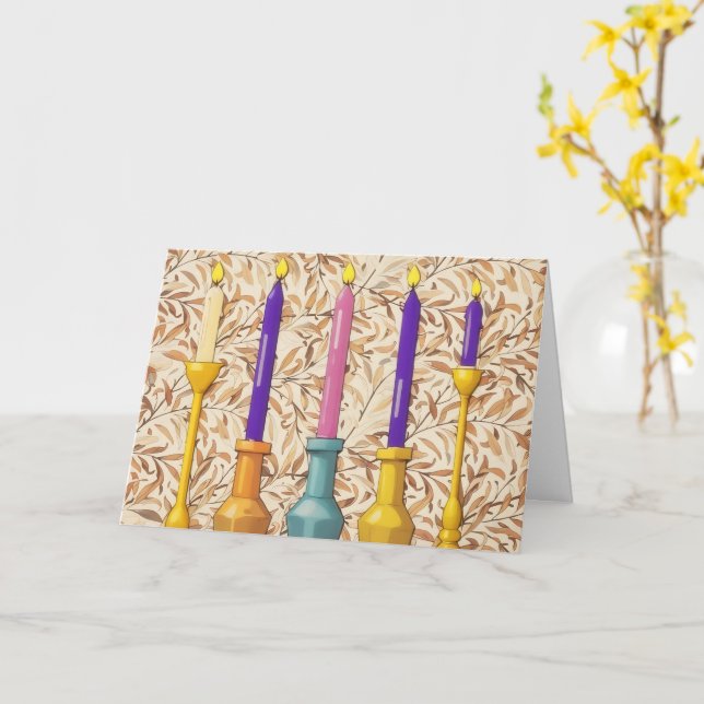 Bougies de l'Avent Éclairer la carte de Noël (Fleur jaune)
