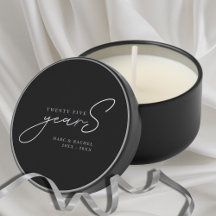 Bougies de mariage de 25 ans de mariage