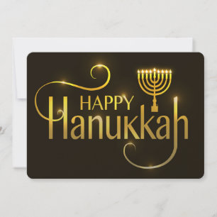 Bougies de menorah de Hanukkah joyeux. Carte de vœ