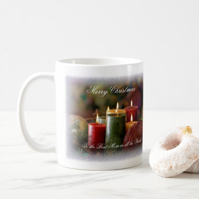Bougies de Noël Mug (Avec donut)