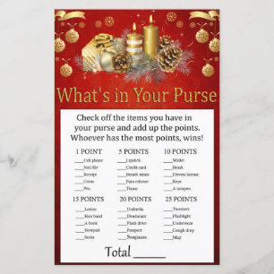 Bougies de Noël Qu'y a-t-il dans votre sac à main