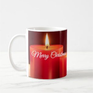 Bougies de Noël romantiques - Joyeuse Mug de Noël