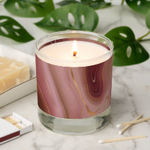 Bougies en marbre bleu vert gris violet rose