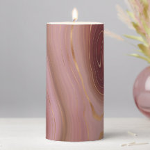 Bougies en marbre bleu vert gris violet rose