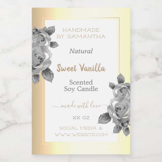 Bougies Étiquettes de produits de l'or à l'oeil Be (Étiquettes simples)