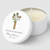 Bougies funéraires mini Jasmine Cross