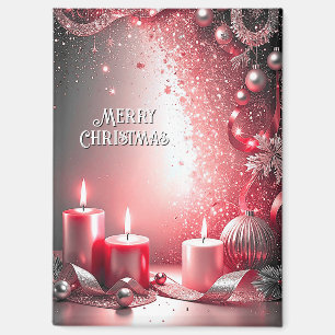 Bougies rouges Magnet de Noël décoratif