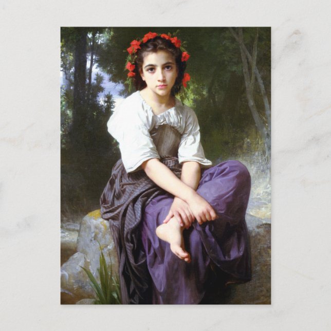 Bouguereau au bord de la carte postale Brook (Devant)
