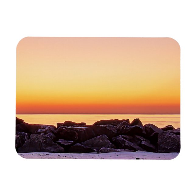 Boukroe Beach Sunrise Flexible Photo Magnet (Horizontal)