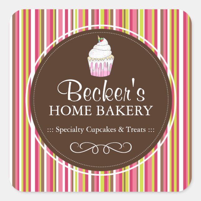 Boulangerie amusante Stickers Emballage (Devant)