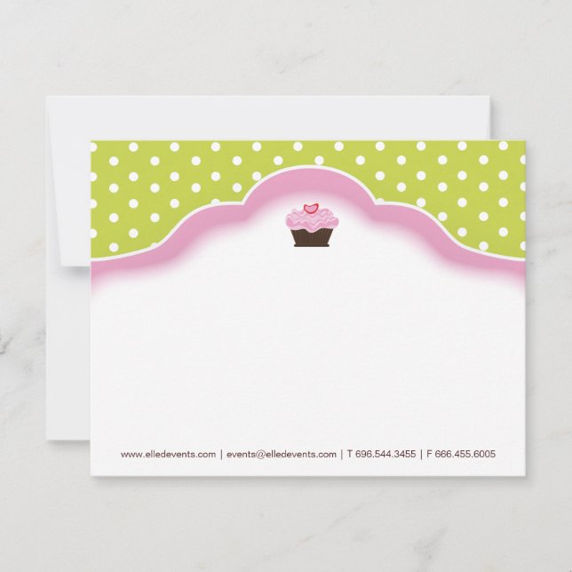 Boulangerie | Cartes pour notes Cupcake (Devant)