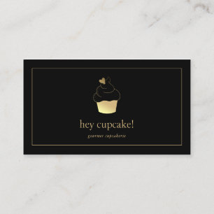 Boulangerie Cupcake Gold Foil Carte de visite mode
