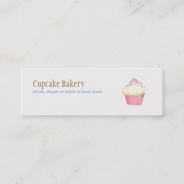 Boulangerie Cupcake MIni Carte de visite (Devant)