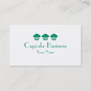 Boulangerie de cupcakes verts simples cartes de vi