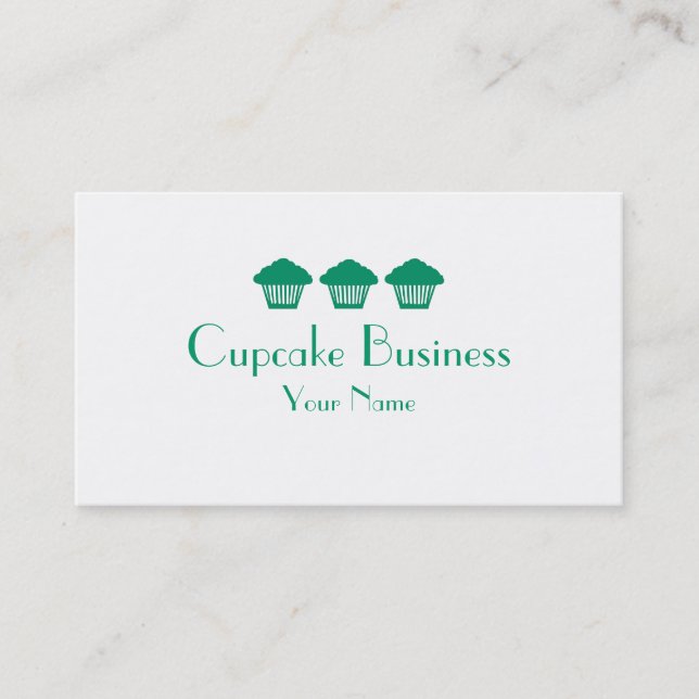 Boulangerie de cupcakes verts simples cartes de vi (Devant)
