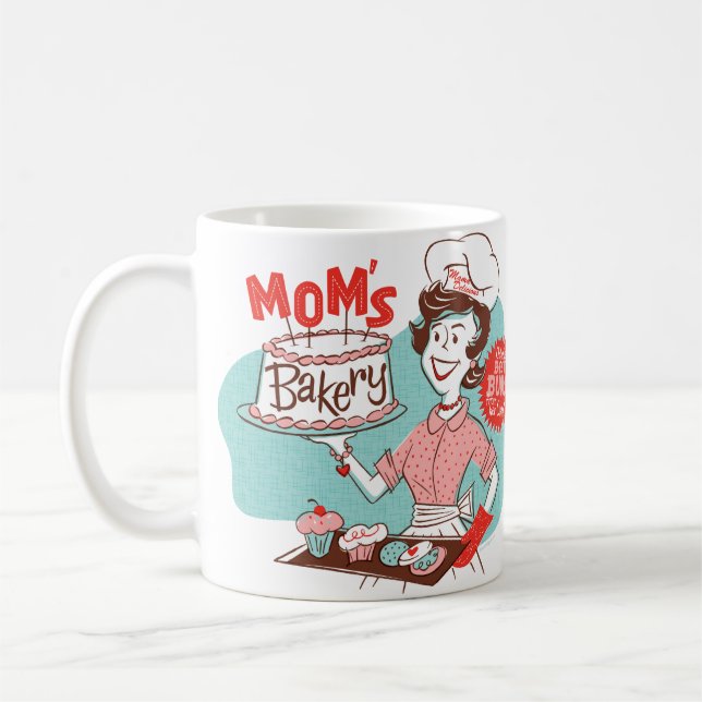 Boulangerie de maman Rétro Mug de la fête des mère (Gauche)