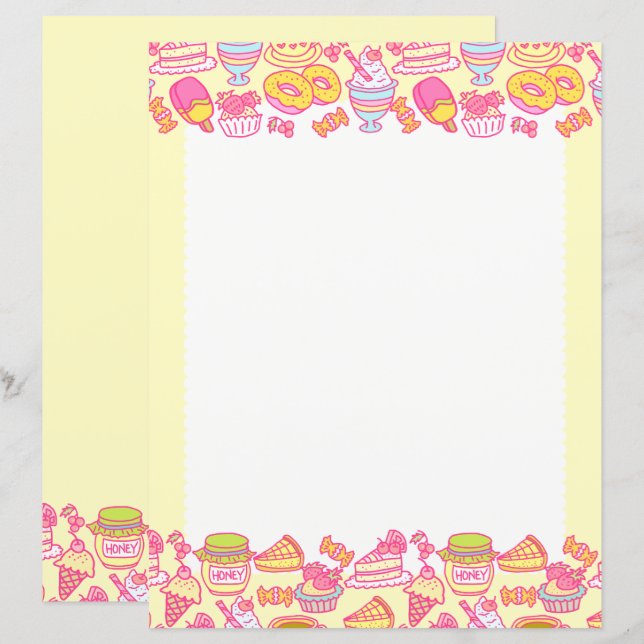 Boulangerie douce et boissons Jaune (Devant / Derrière)