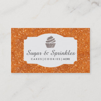 Boulangerie et cartes de visite oranges de