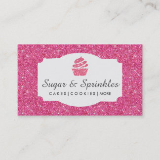 Boulangerie et cartes de visite roses de