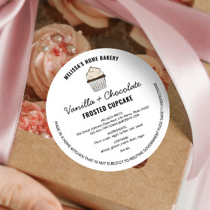 Boulangerie moderne Cupcake Cuisine Étiquette de l