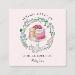boulangerie pâtisserie chef Baker Carré rose Carte