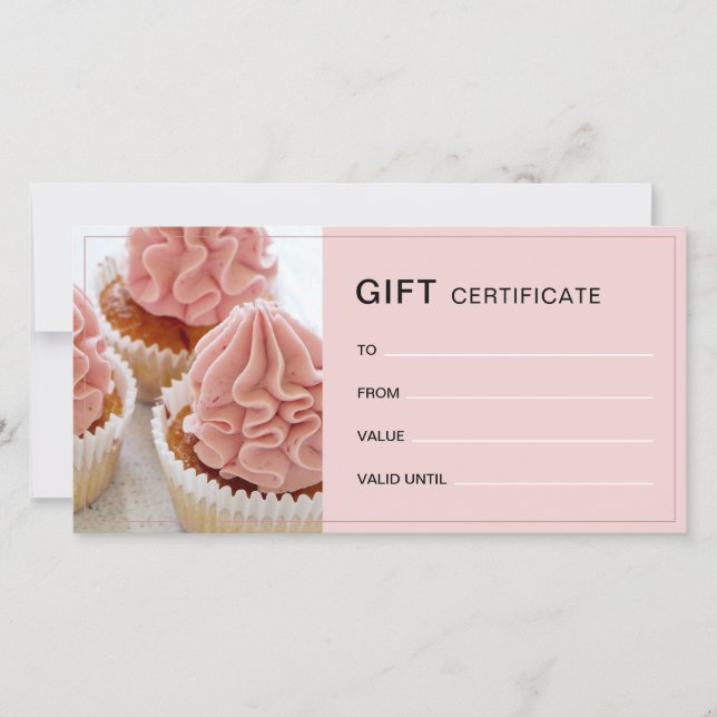 Boulangerie Photo QR Pink Business Cadeau Certific (Devant)