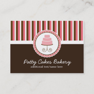 Boulangerie Pink Cake & Stripes Chubby Carte de vi