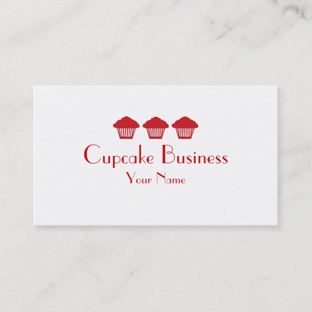 Boulangerie simple cartes de visite de cupcakes ro (Devant)